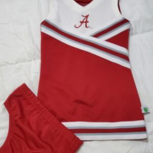 Kids Red and White Cheerleader Costume